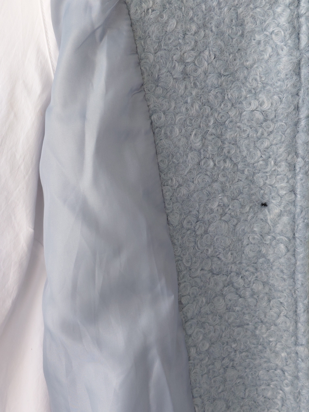 ​NWT Below Zero by Rothschild Light Blue Boucle Faux Wool Jacket Coat Size M - Picture 13 of 16